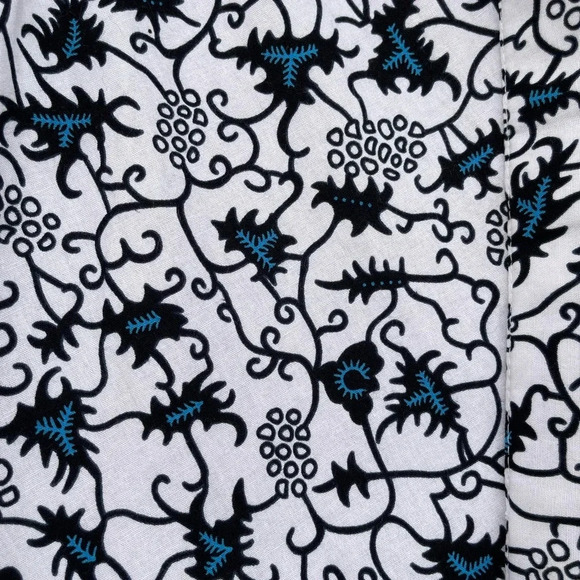 ZURI Kenya Just One Dress in indigo wax print Cotton Button Down Shirtdress XS - Picture 4 of 11